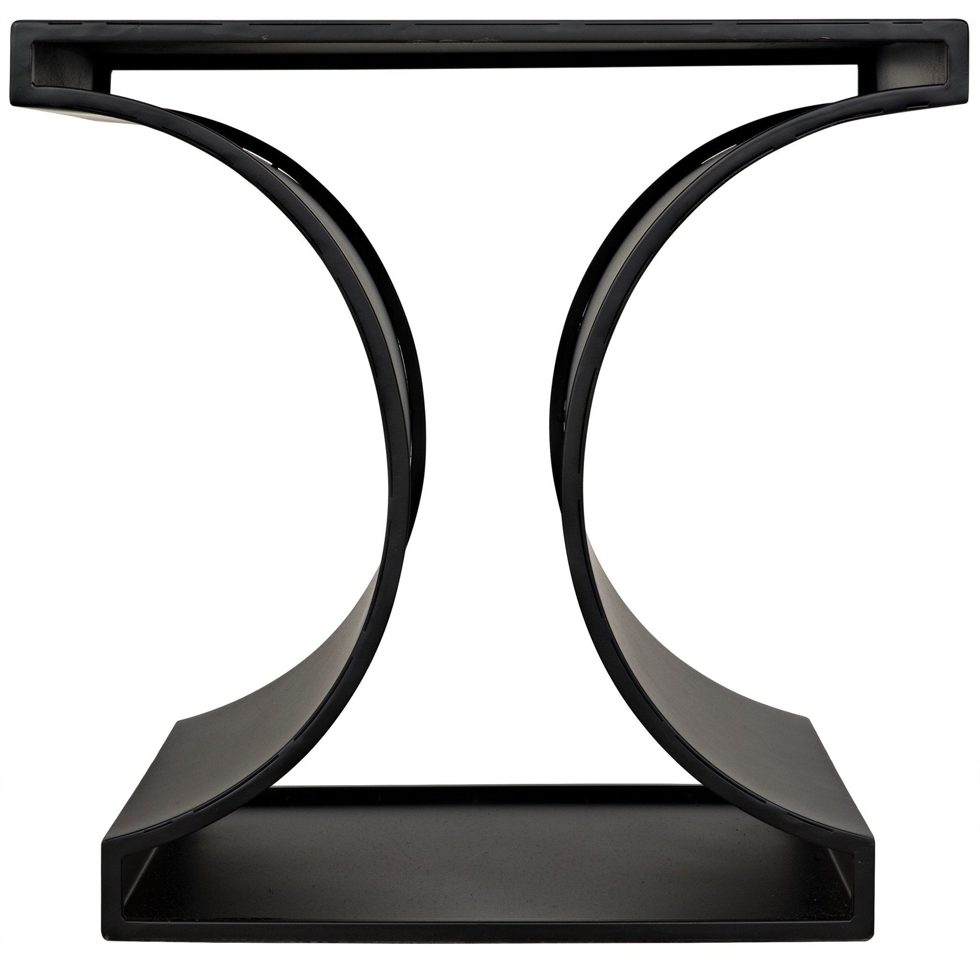 Alec Black Steel Rectangle Side Table-Side Tables-Noir-Sideboards and Things