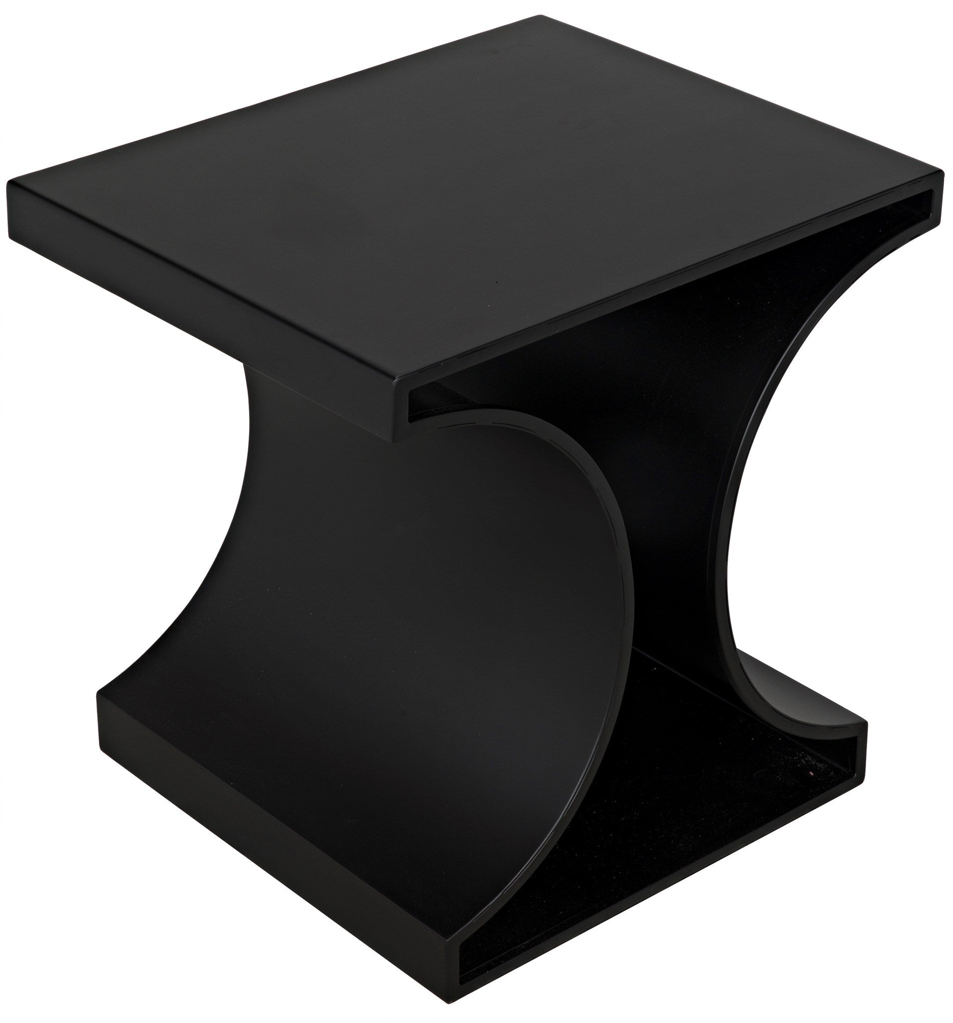 Alec Black Steel Rectangle Side Table-Side Tables-Noir-Sideboards and Things