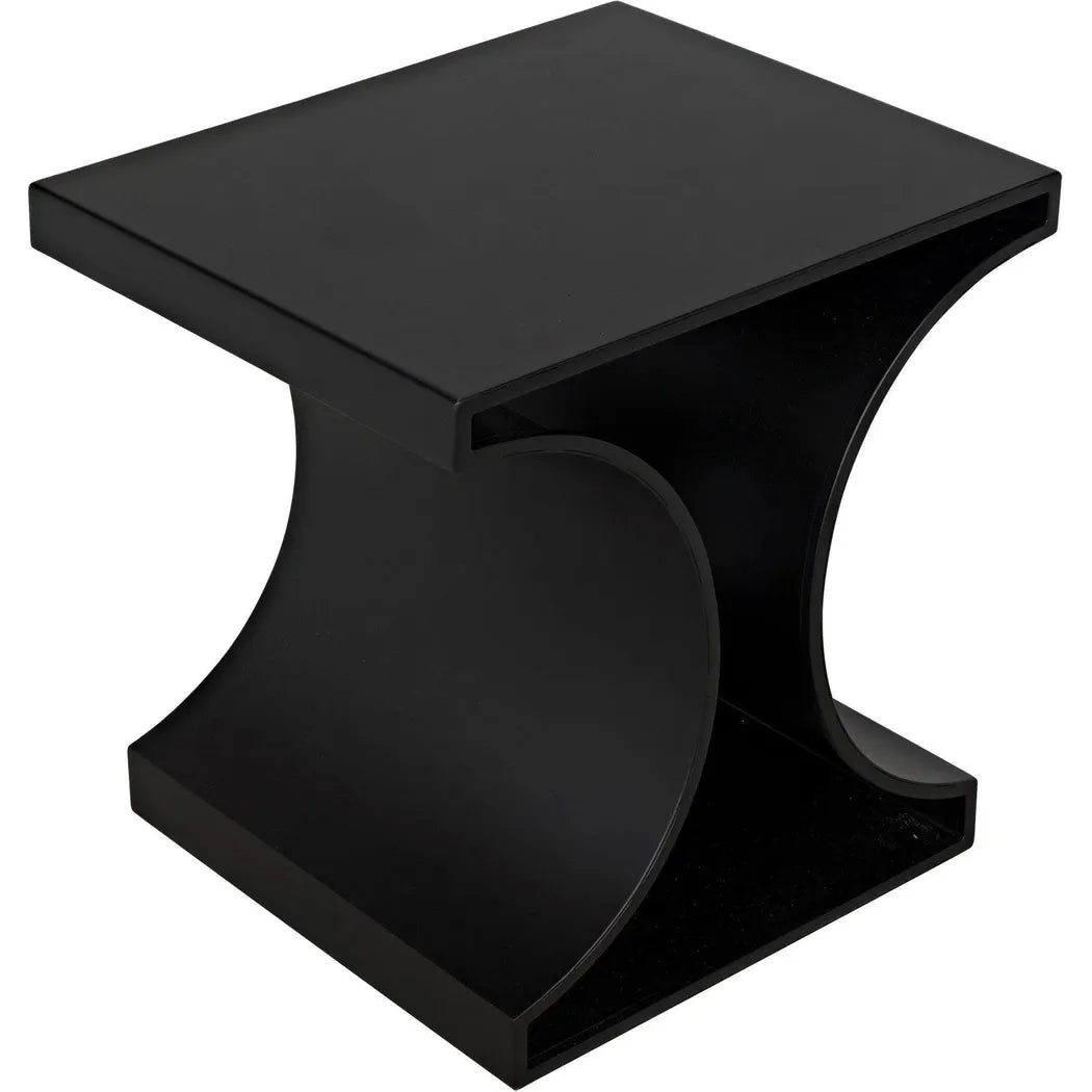 Alec Black Steel Rectangle Side Table