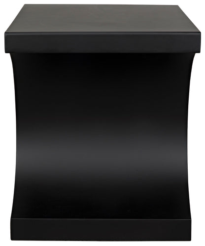 Alec Black Steel Rectangle Side Table-Side Tables-Noir-Sideboards and Things