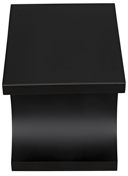 Alec Black Steel Rectangle Side Table-Side Tables-Noir-Sideboards and Things