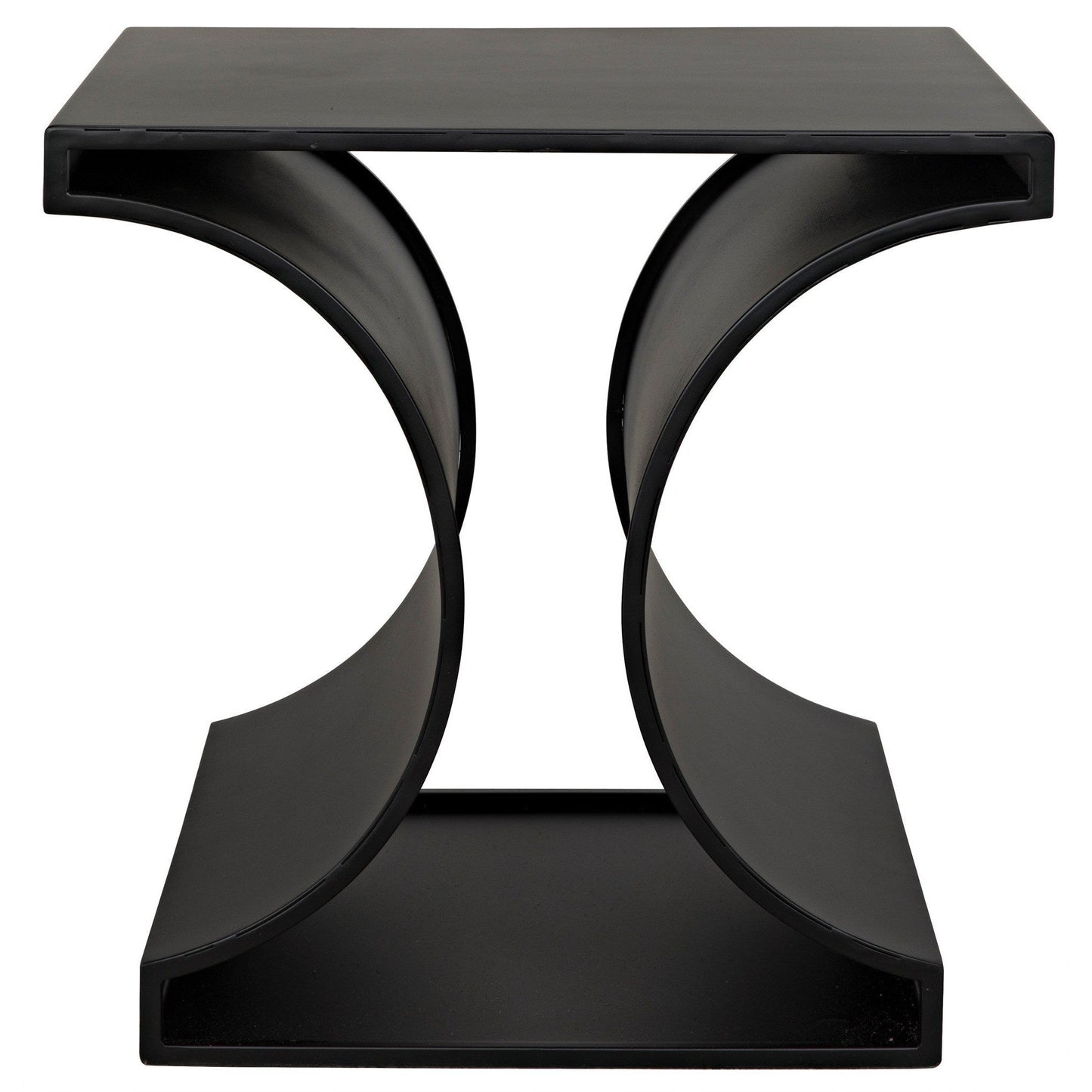 Alec Black Steel Rectangle Side Table-Side Tables-Noir-Sideboards and Things