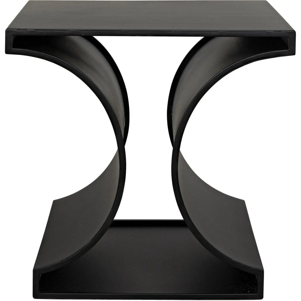 Alec Black Steel Rectangle Side Table
