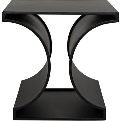 Alec Black Steel Rectangle Side Table
