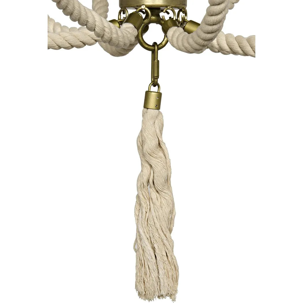 Alec Metal Chandelier With Antique Brass