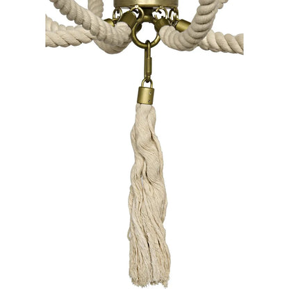 Alec Metal Chandelier With Antique Brass