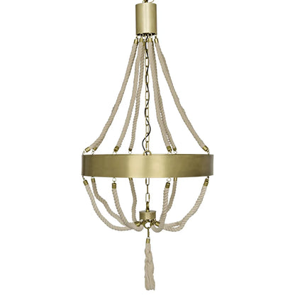 Alec Metal Chandelier With Antique Brass