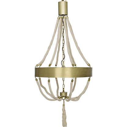 Alec Metal Chandelier With Antique Brass