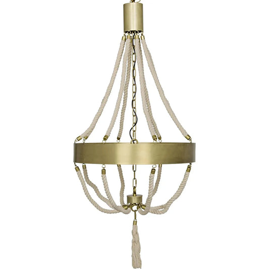Alec Metal Chandelier With Antique Brass