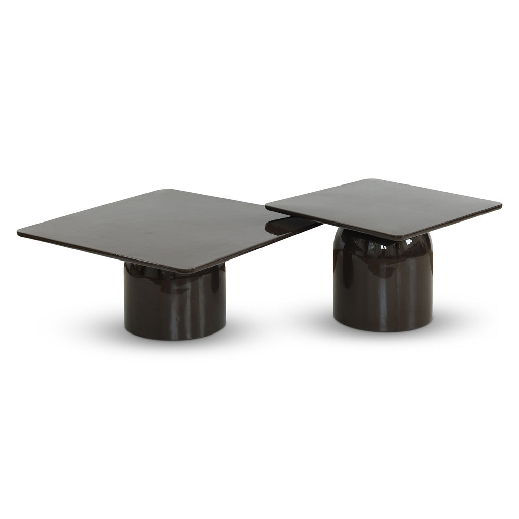 Urbia Alessia Enamel Square Coffee Table 2PC