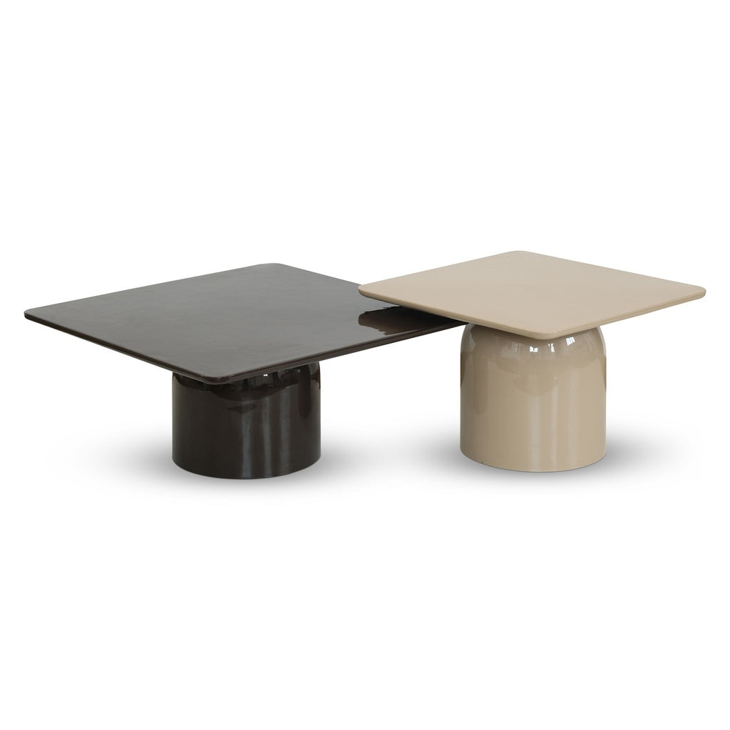 Urbia Alessia Enamel Square Coffee Table 2PC