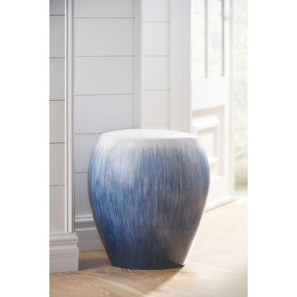 Chelsea House Alexander Blue Ceramic Outdoor Garden Stool