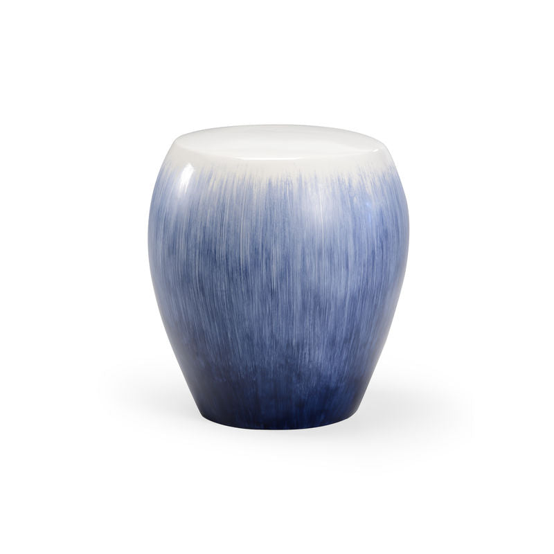 Chelsea House Alexander Blue Ceramic Outdoor Garden Stool