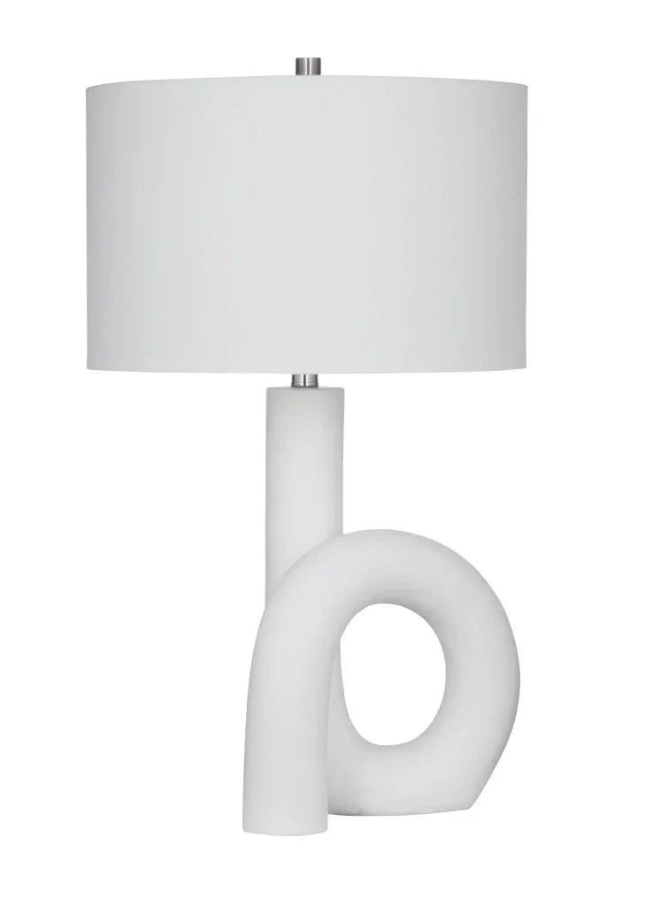 Bassett Mirror Alexx White Polyresin Table Lamp