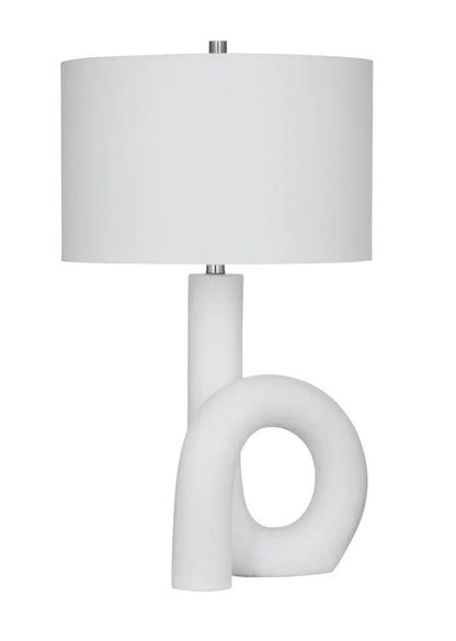 Bassett Mirror Alexx White Polyresin Table Lamp