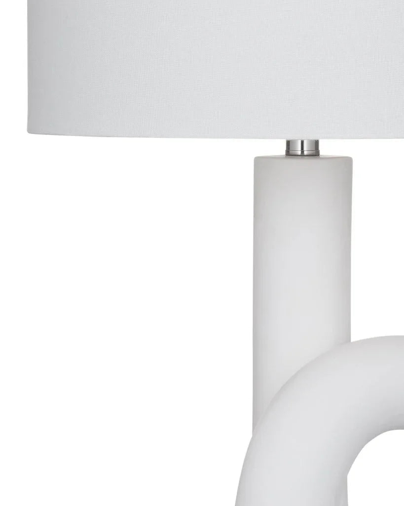 Bassett Mirror Alexx White Polyresin Table Lamp
