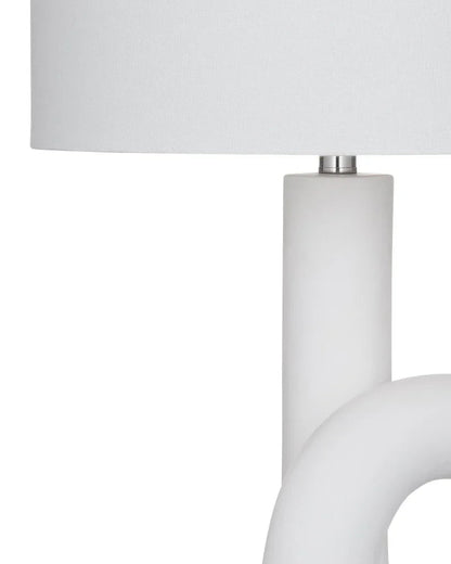 Bassett Mirror Alexx White Polyresin Table Lamp