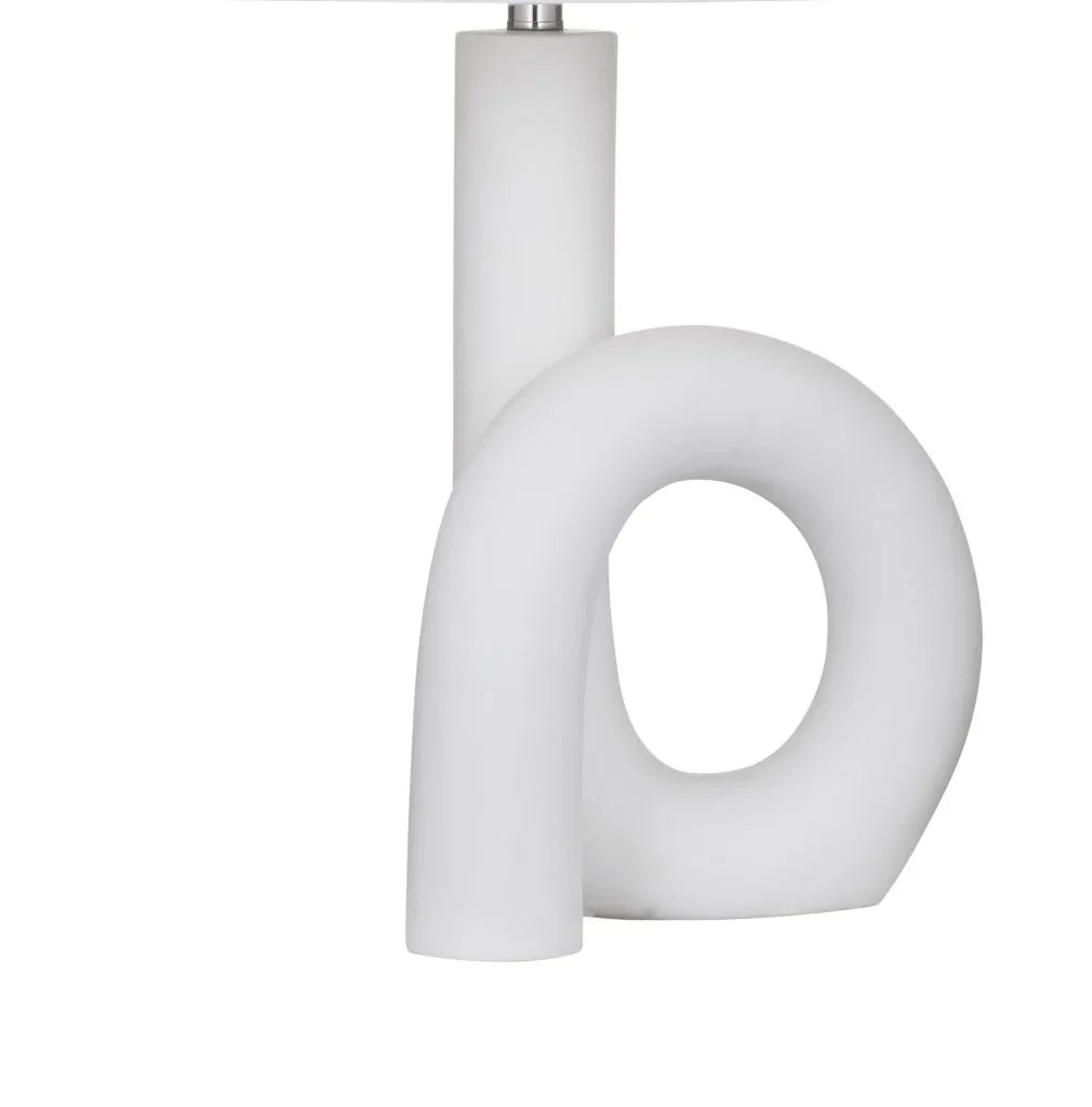 Bassett Mirror Alexx White Polyresin Table Lamp