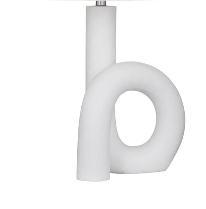 Bassett Mirror Alexx White Polyresin Table Lamp
