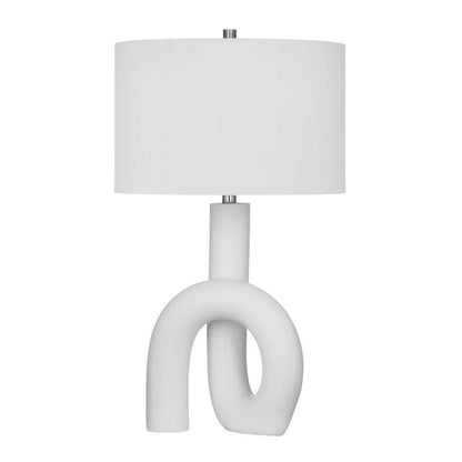 Bassett Mirror Alexx White Polyresin Table Lamp