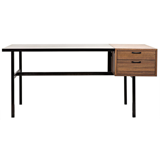 Algeron Black Steel Desk-Home Office Desks-Noir-Sideboards and Things