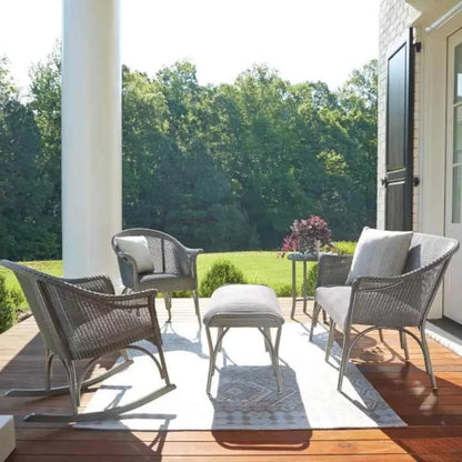 All Seasons Patio High Back Porch Rocker Padded Seat -- view 3