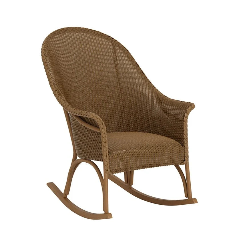 All Seasons Patio High Back Porch Rocker Padded Seat