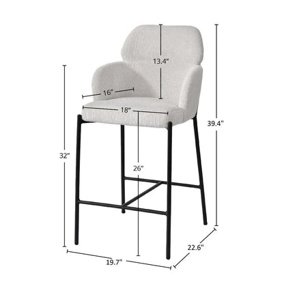 LH Home Allegra Performance Fabric Counter Stool