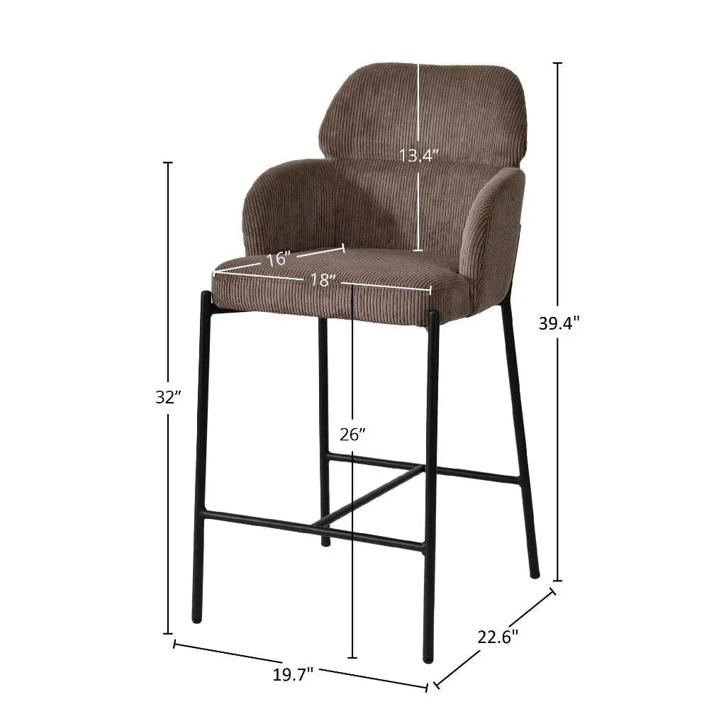 LH Home Allegra Performance Fabric Counter Stool