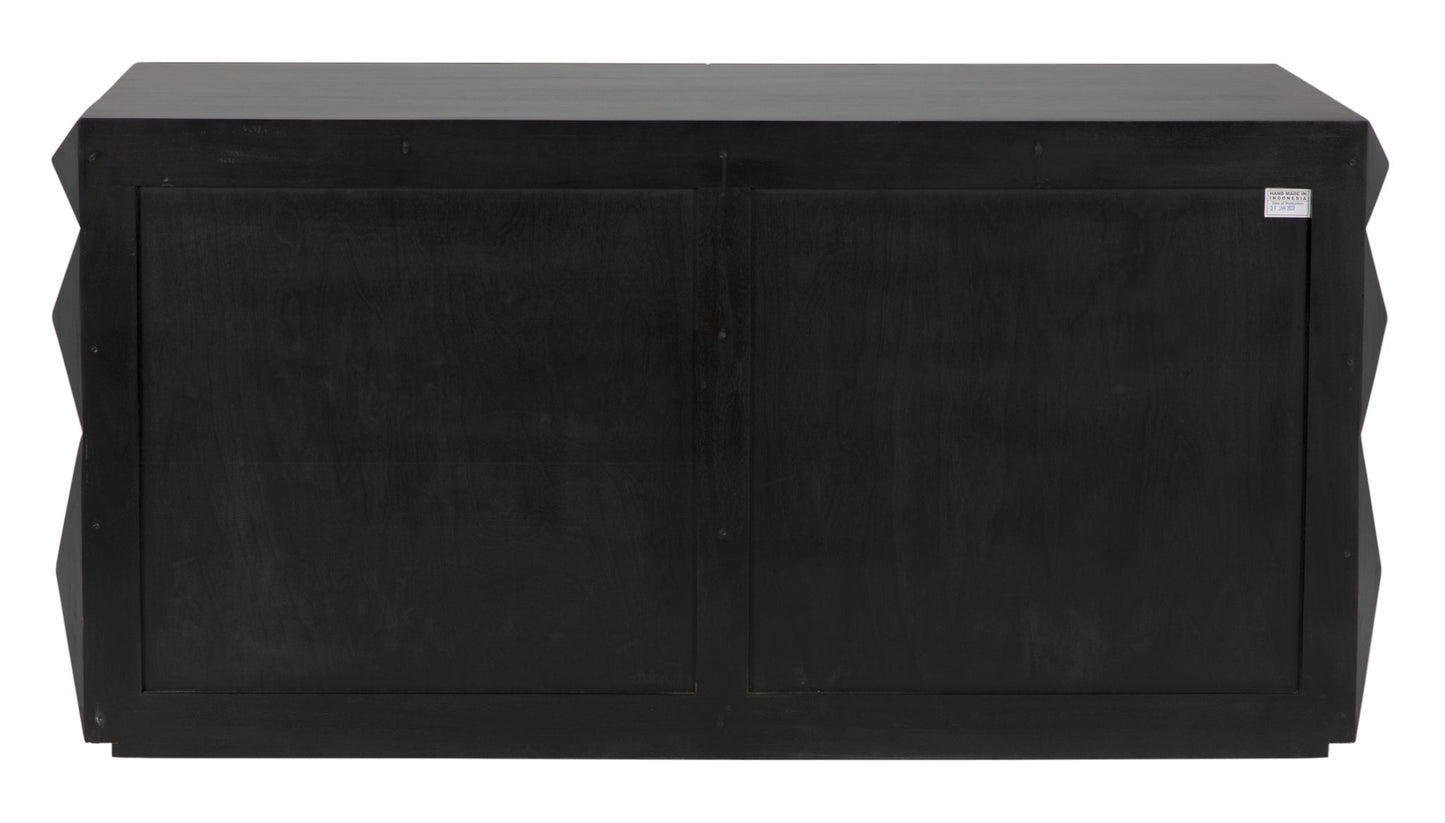 Allegra Wood and Brass Black Dresser-Dressers-Noir-Sideboards and Things