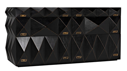 Allegra Wood and Brass Black Dresser-Dressers-Noir-Sideboards and Things