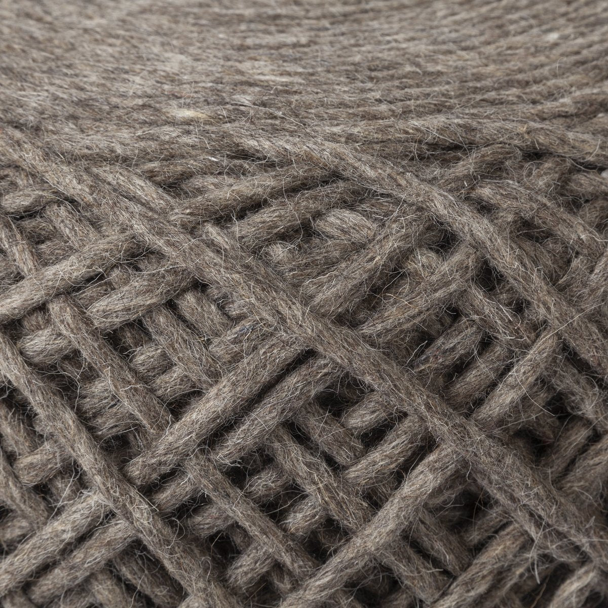 Mercana Allium Handwoven Wool Cylindrical Pouf