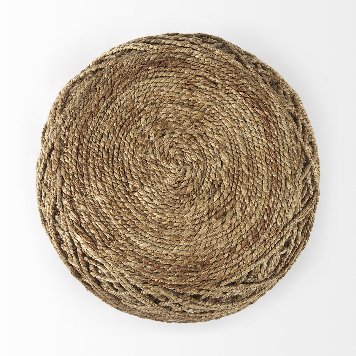 Mercana Allium Handwoven Wool Cylindrical Pouf