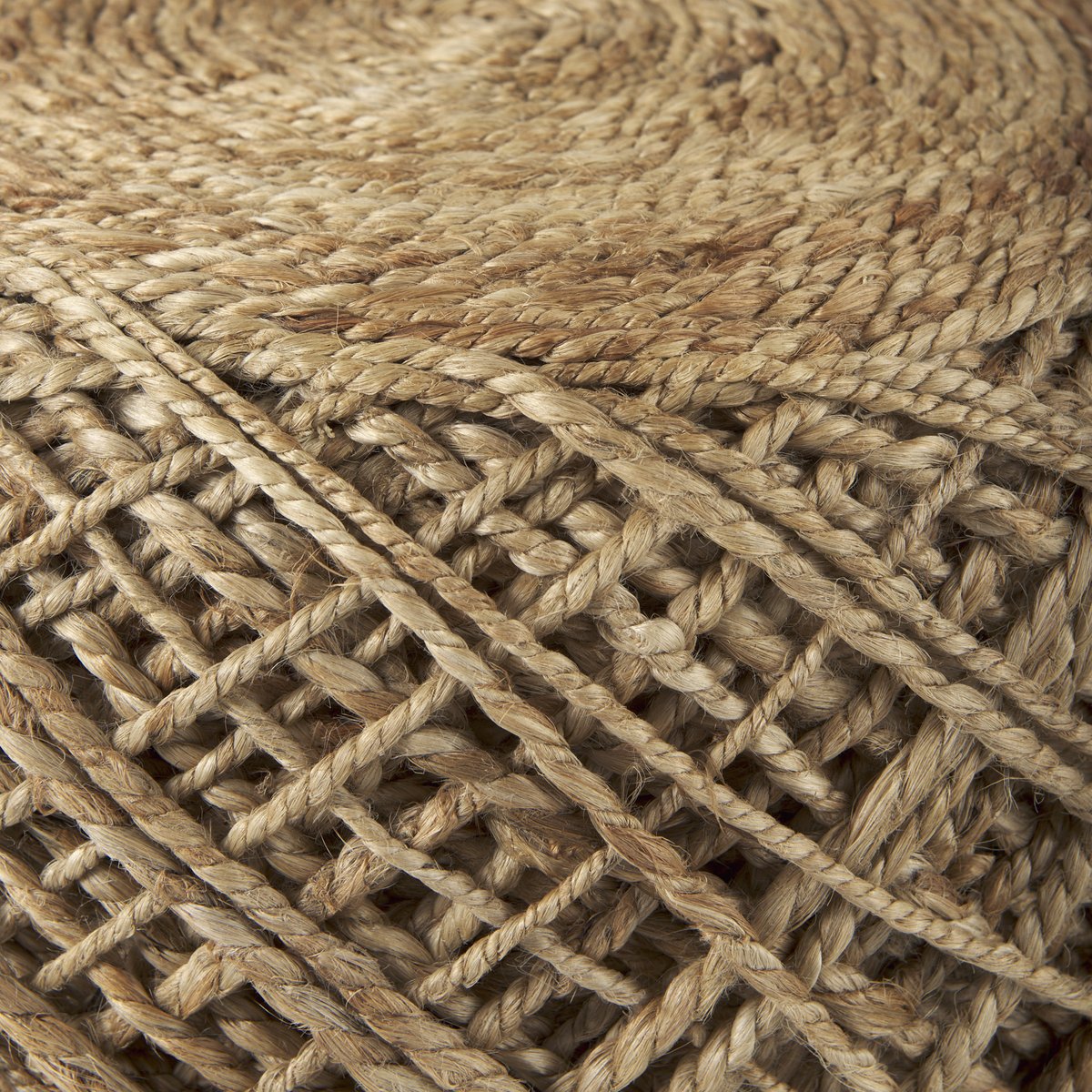 Mercana Allium Handwoven Wool Cylindrical Pouf