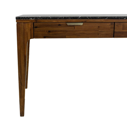 LH Home Allure Black Marble Top Writing Desk