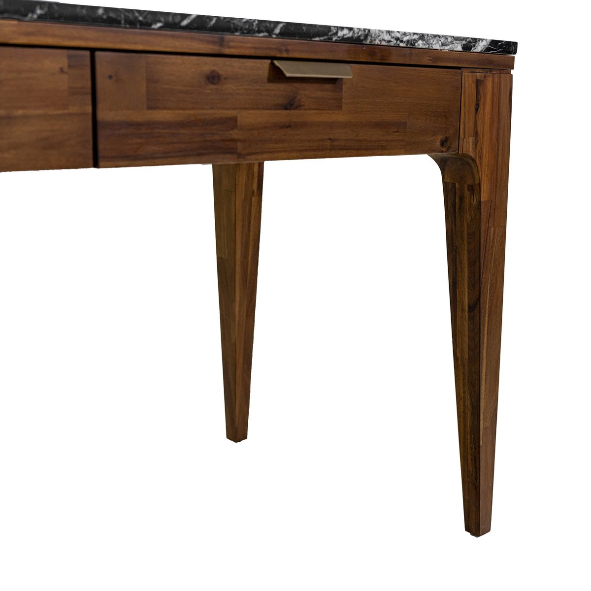 LH Home Allure Black Marble Top Writing Desk