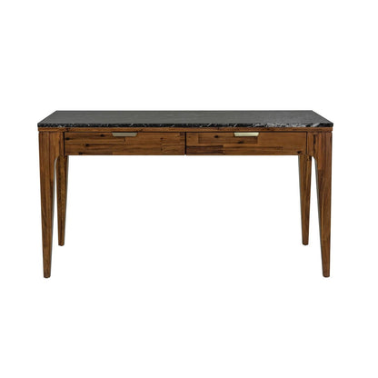 LH Home Allure Black Marble Top Writing Desk