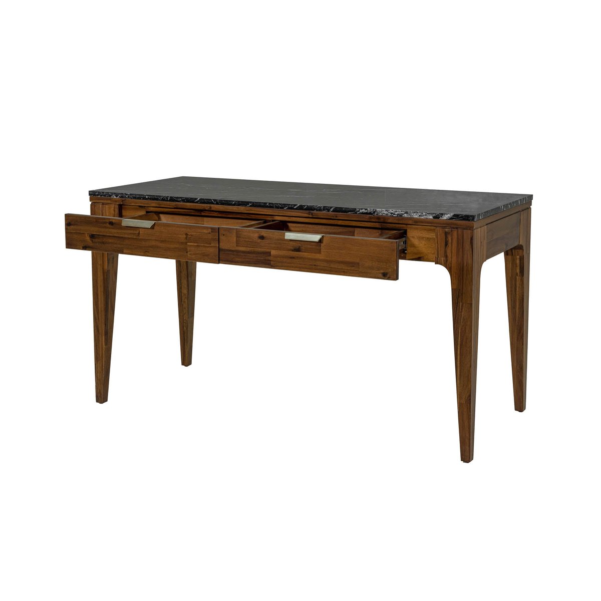LH Home Allure Black Marble Top Writing Desk