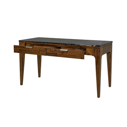 LH Home Allure Black Marble Top Writing Desk