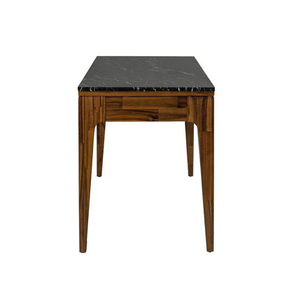 LH Home Allure Black Marble Top Writing Desk