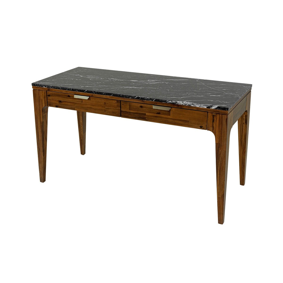 LH Home Allure Black Marble Top Writing Desk