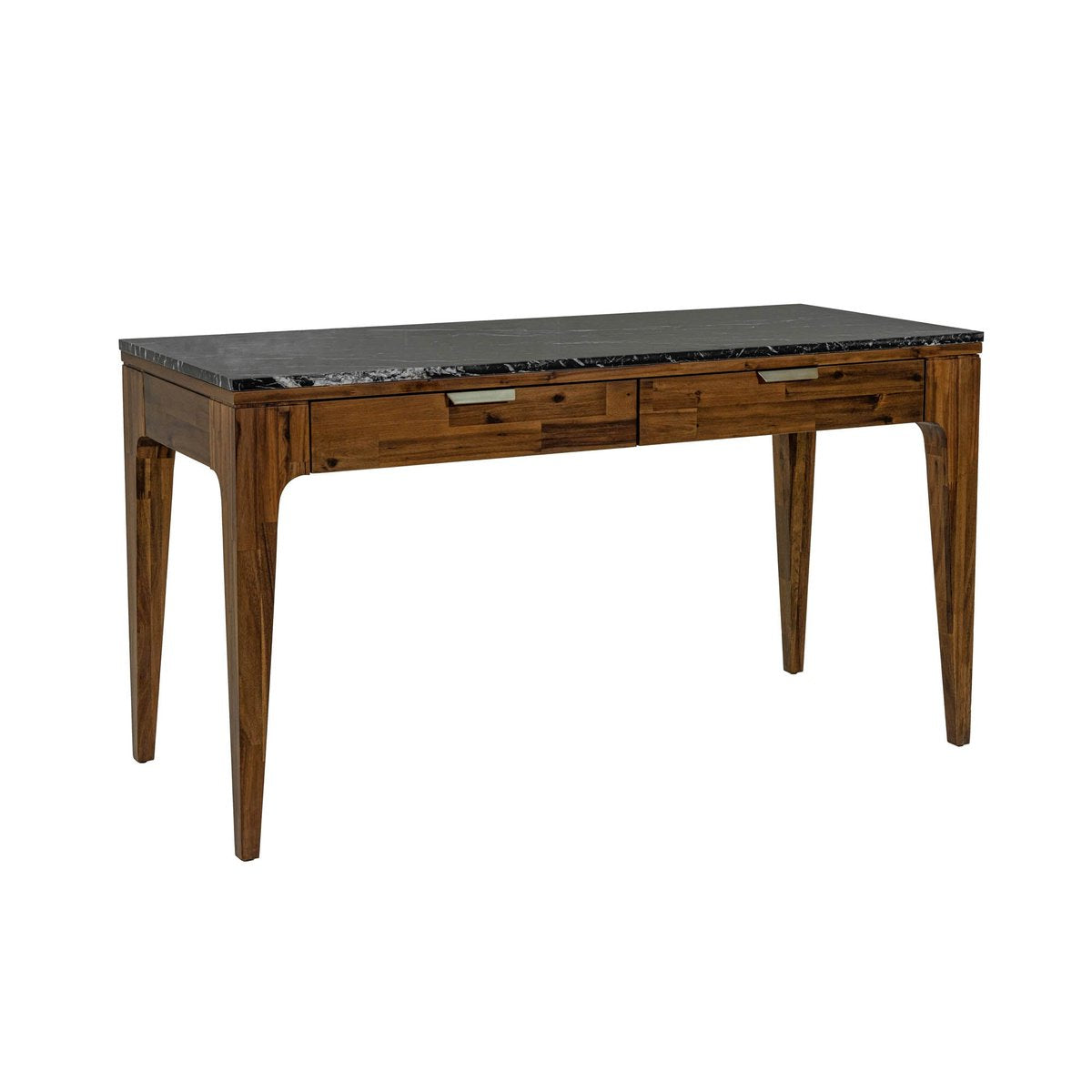 LH Home Allure Black Marble Top Writing Desk