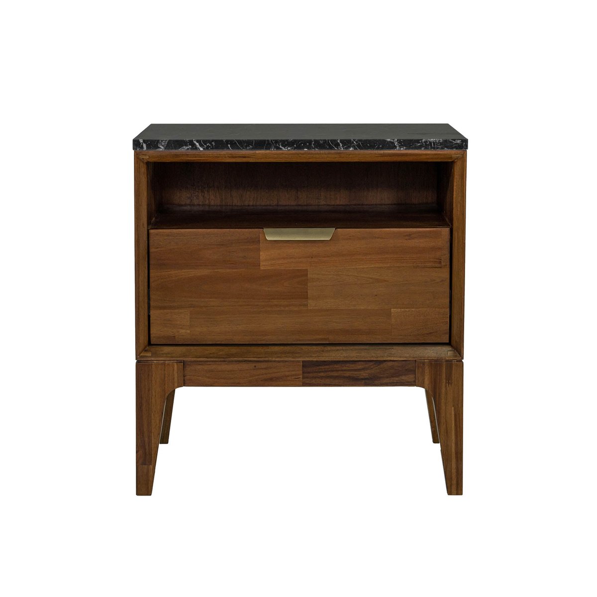LH Home Allure One Drawer Wood Nightstand
