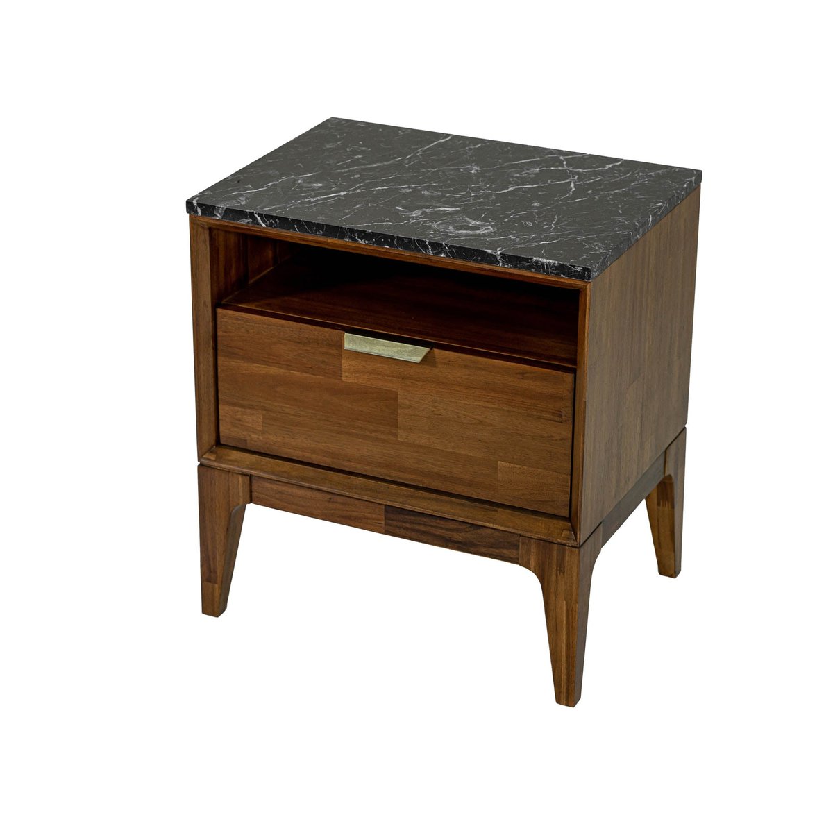 LH Home Allure One Drawer Wood Nightstand