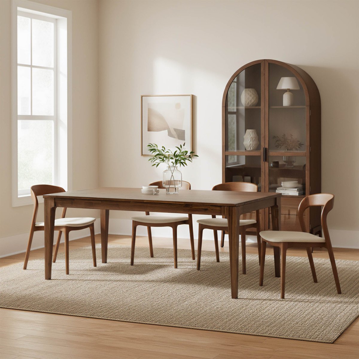 LH Home Allure Wooden Rectangular Dining Table