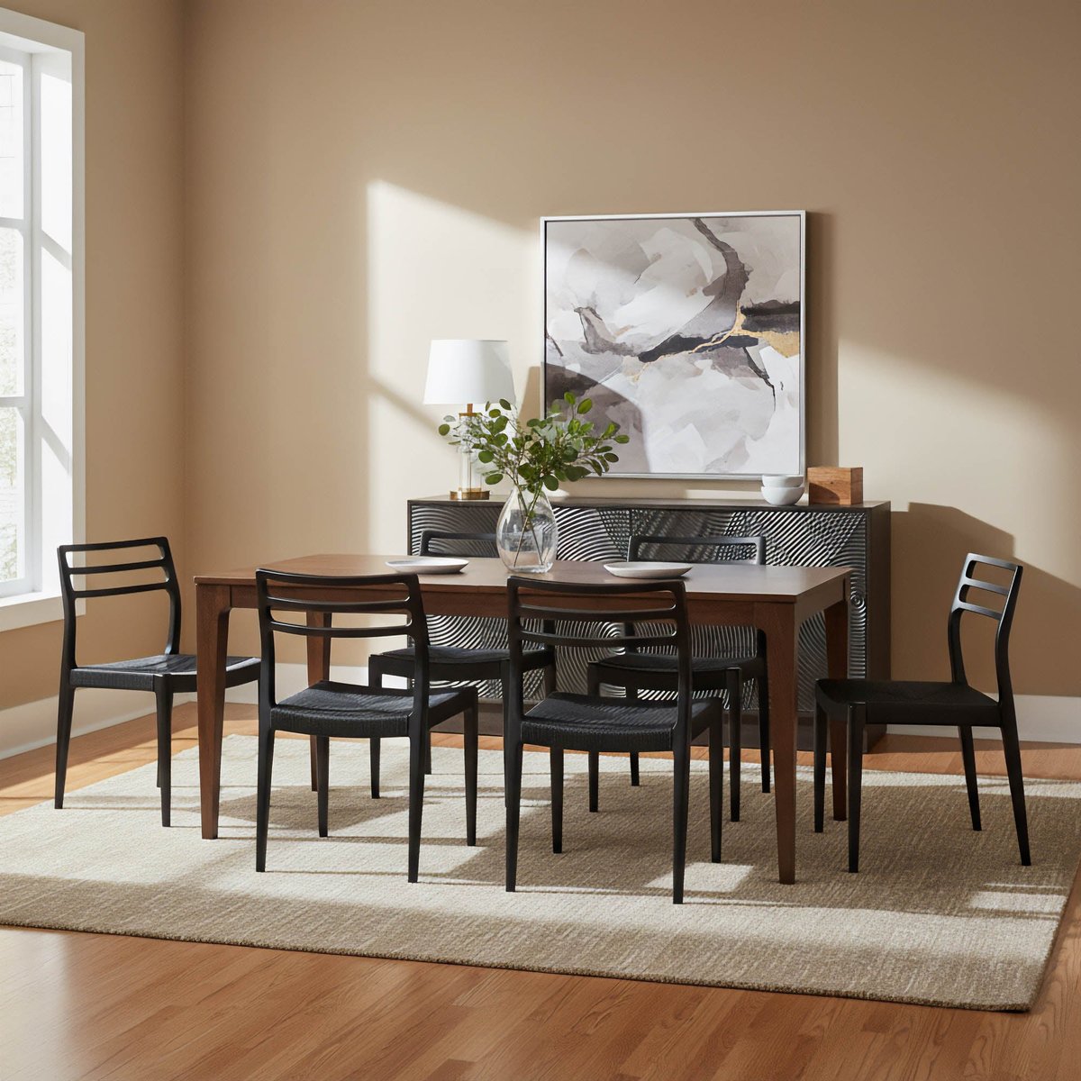 LH Home Allure Wooden Rectangular Dining Table