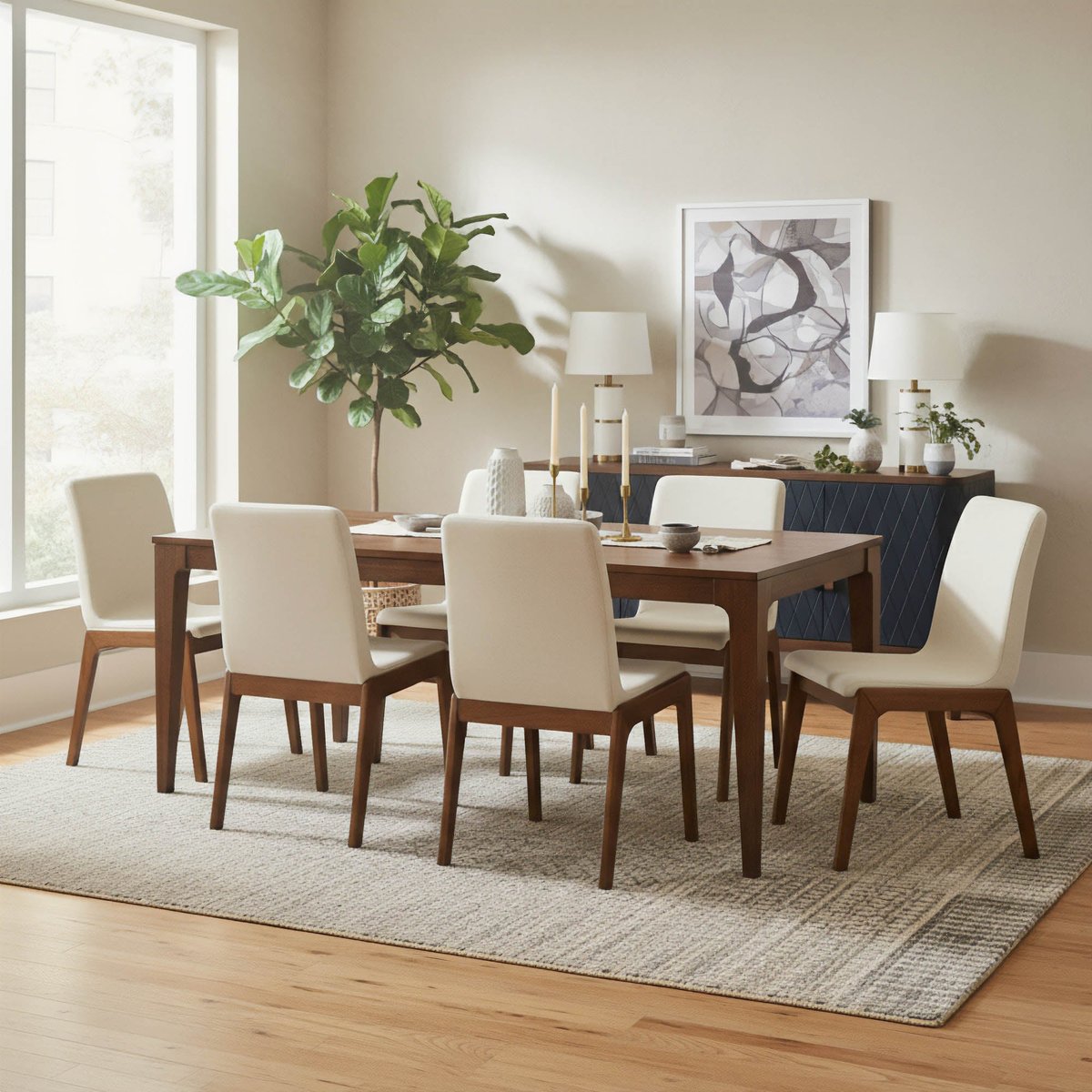 LH Home Allure Wooden Rectangular Dining Table