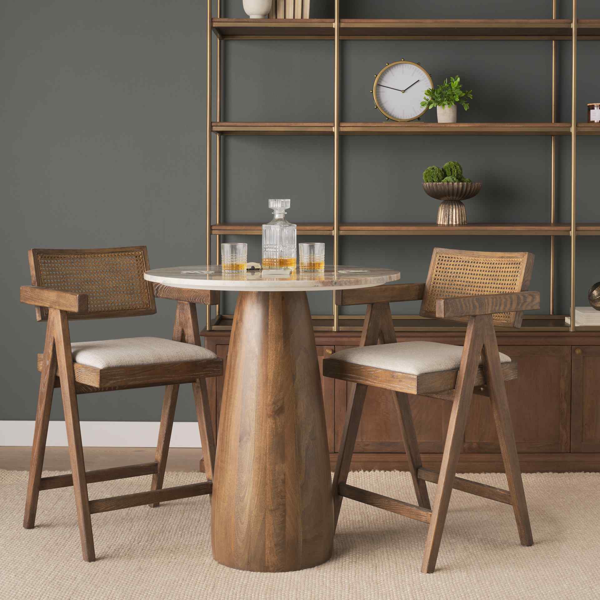 Mercana Allyson Marble Top Round Bistro Table