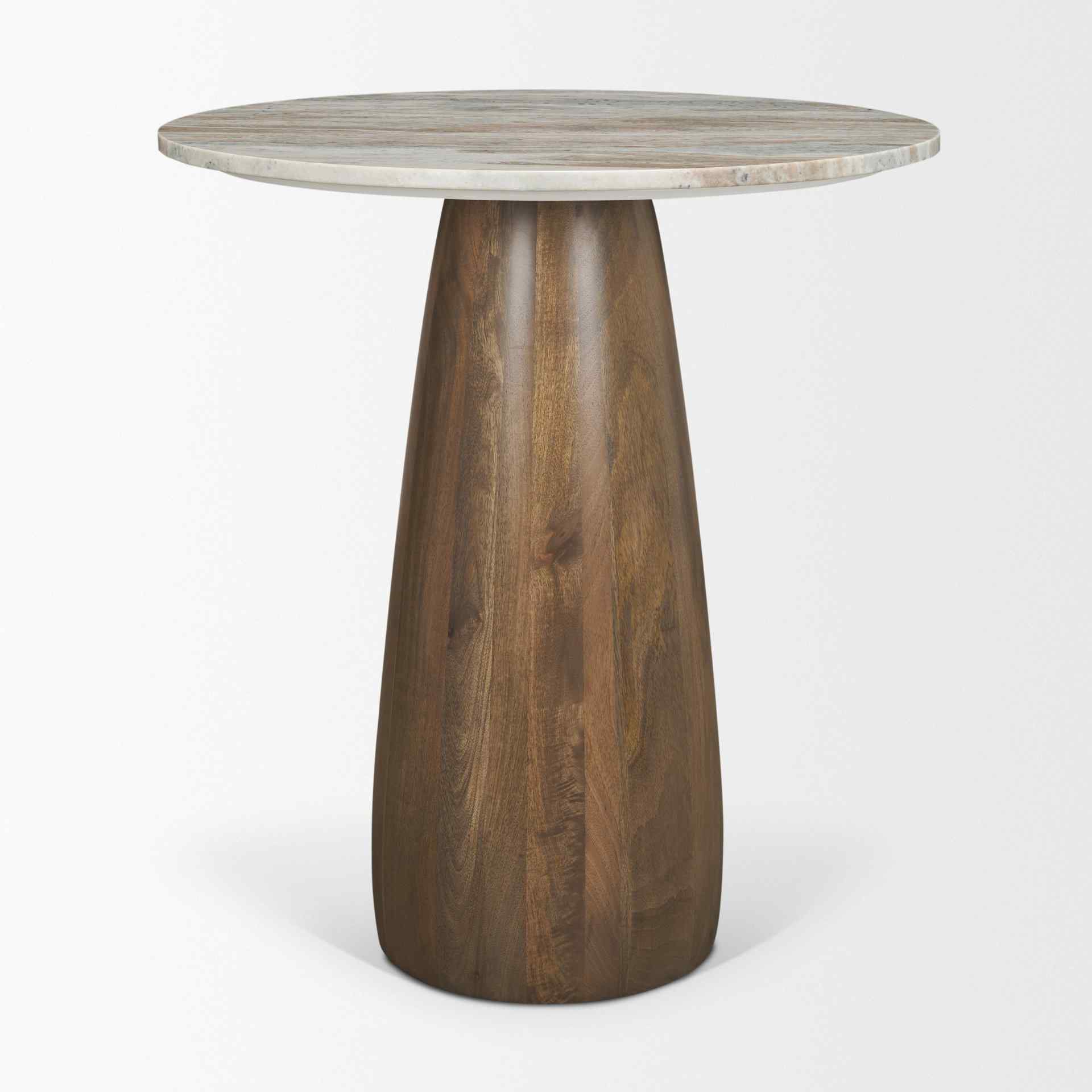 Mercana Allyson Marble Top Round Bistro Table