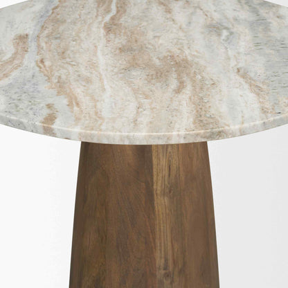 Mercana Allyson Marble Top Round Bistro Table